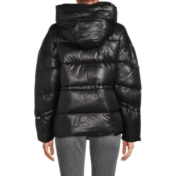 BCBGMaxAzria Hooded Tweed Puffer Jacket - Picture 2 of 2